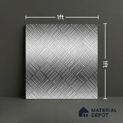 Highlighter Tiles  Tile TL 07255 D Roxy 8002 GLM (Silver) 1 ft x 1 ft Ceramic Matte Finish - 9 mm  | 2 mm Spacer is Mandatory (Sample)
